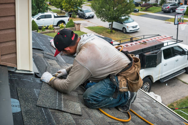 Professional Flat Roof Repair technician working in Far Hills, NJ